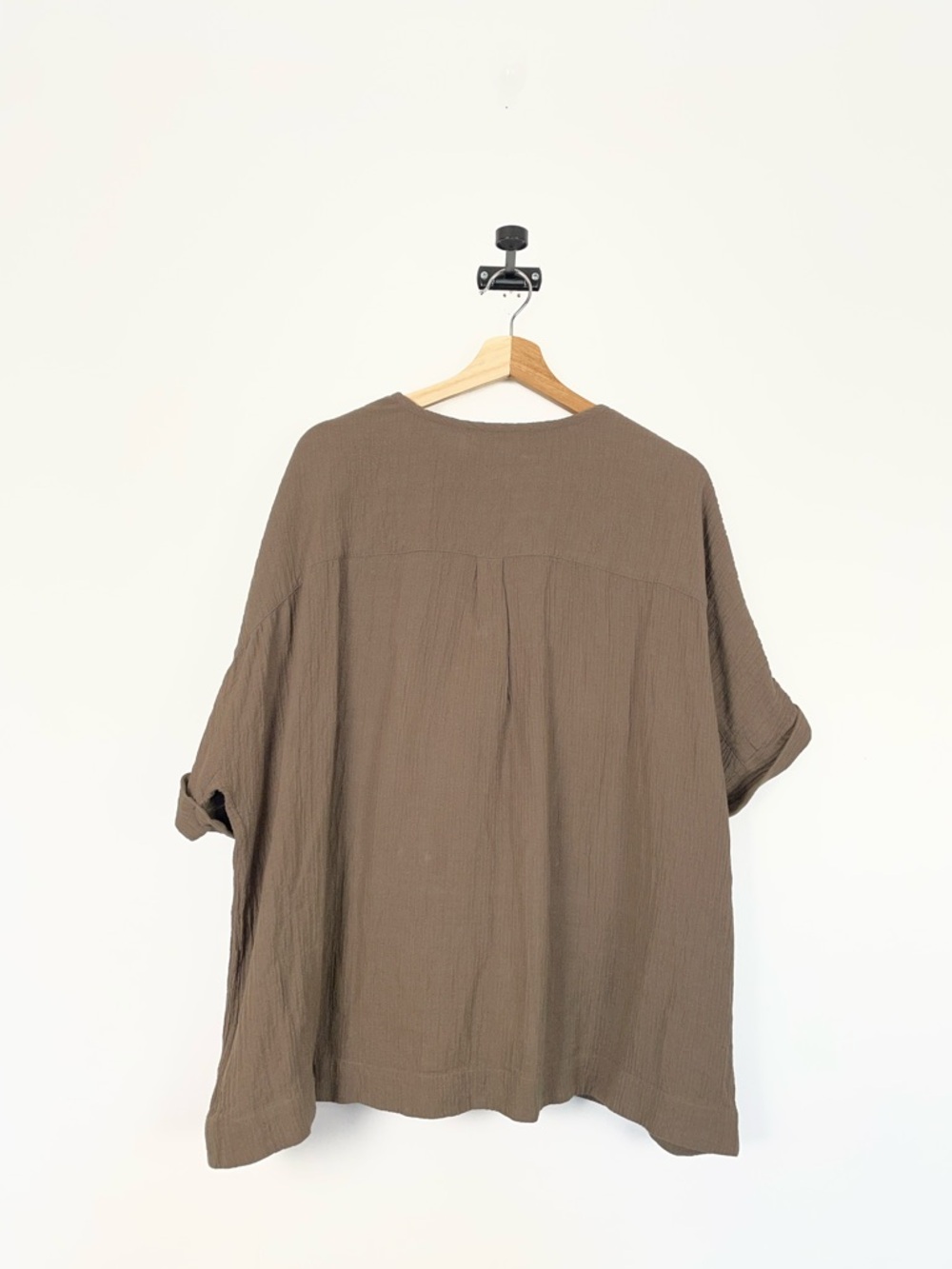 Soft Surroundings Dolman Sleeve Tassel Tie V Neck Pullover Crinkle Women 2X Top - Picture 6 of 8